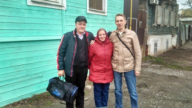 Эдуард, Татьяна и Андрей. Астрахань (27 марта 2017г.)